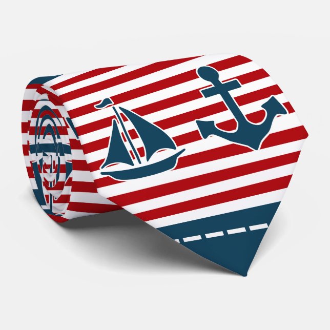 Nautical design tie (Rolled)