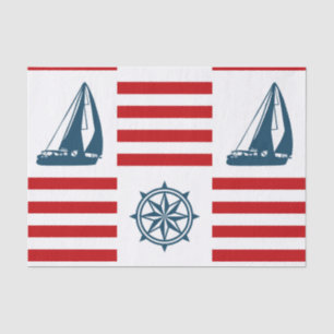 Nautical design tissue paper
