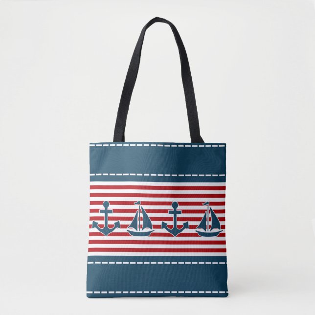 Nautical design tote bag (Front)