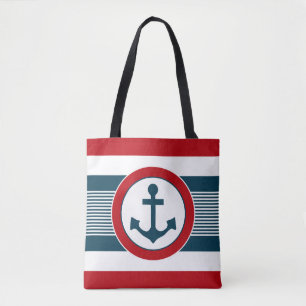 Nautical design tote bag