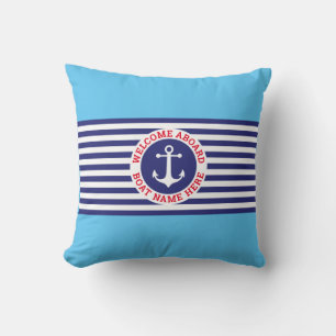 Nautical Design with Navy Stripes Cushion