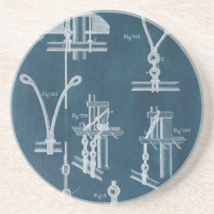 Nautical Detail Blueprint IV Coaster
