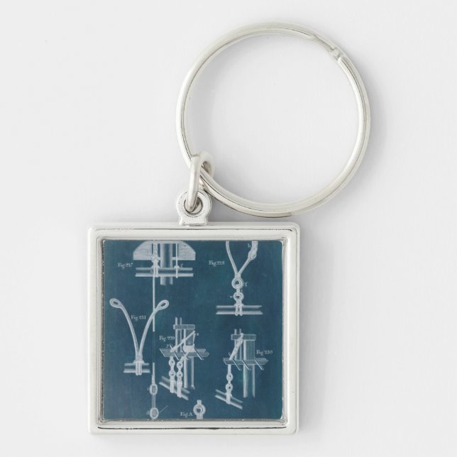 Nautical Detail Blueprint IV Key Ring (Front)