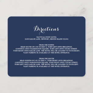 Nautical Directions Enclosure Card