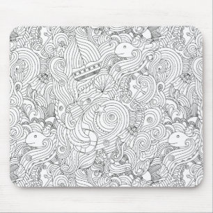 Nautical Doodle Mouse Mat