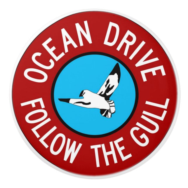 Nautical Door Pull/Knob Ceramic Knob (Front)