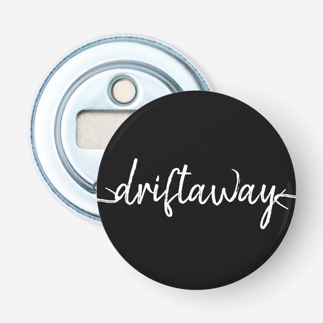 nautical DRIFT AWAY lettering | Bottle Opener (Front)