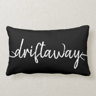 nautical DRIFT AWAY lettering Lumbar Cushion