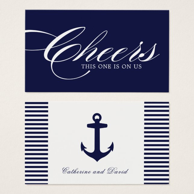Nautical Drink Tickets - Pack of 100 (Front & Back)