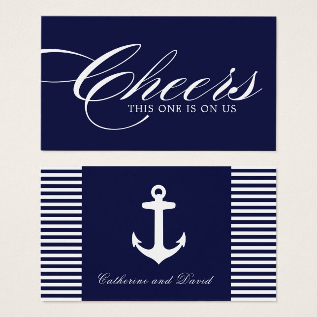Nautical Drink Tickets - Pack of 100 (Front & Back)