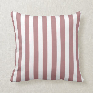 Nautical Dusty Pink & White Striped  Cushion