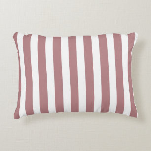 Nautical Dusty Pink & White Striped  Decorative Cushion
