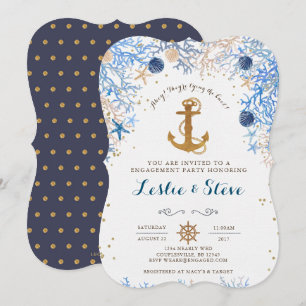 Nautical Engagement Invitation
