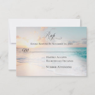 *~* Nautical Exotic Ocean Beach Wedding RSVP