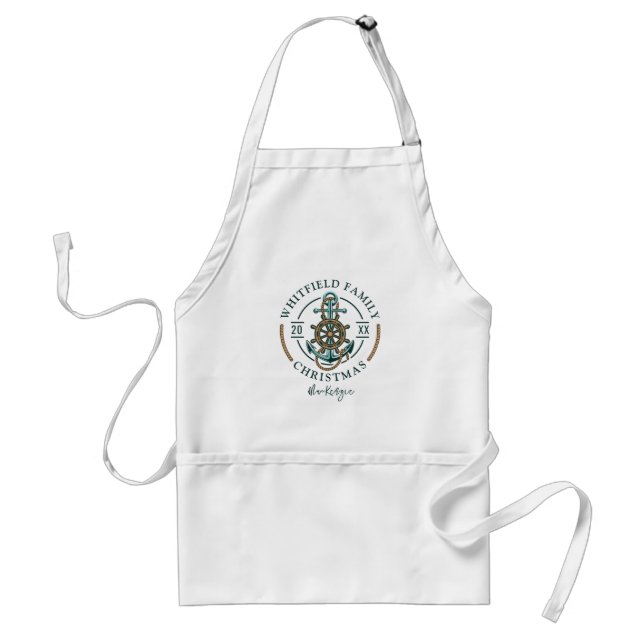 Nautical Family Christmas Reunion Personalised Standard Apron (Front)
