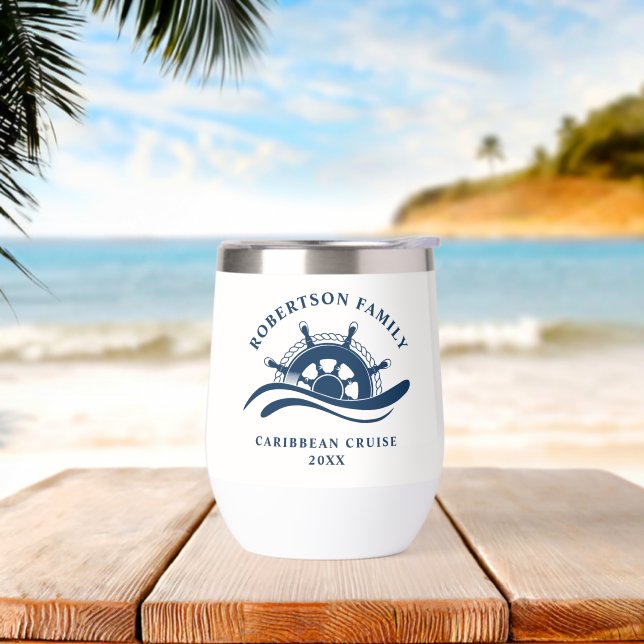 Nautical Family Cruise Ship Wheel  (Beach)