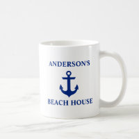 Nautical Family Name Beach House Anchor