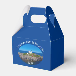 Nautical Family Reunion Party Nubble Lighthouse Favour Box