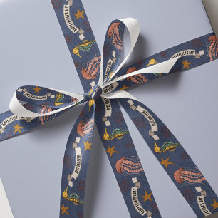 Nautical Fathers Day Best Dad Ever Navy Blue Grosgrain Ribbon