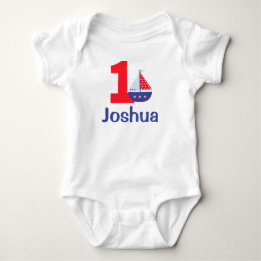 Nautical First Birthday Shirt, Birthday Body Suit Baby Bodysuit