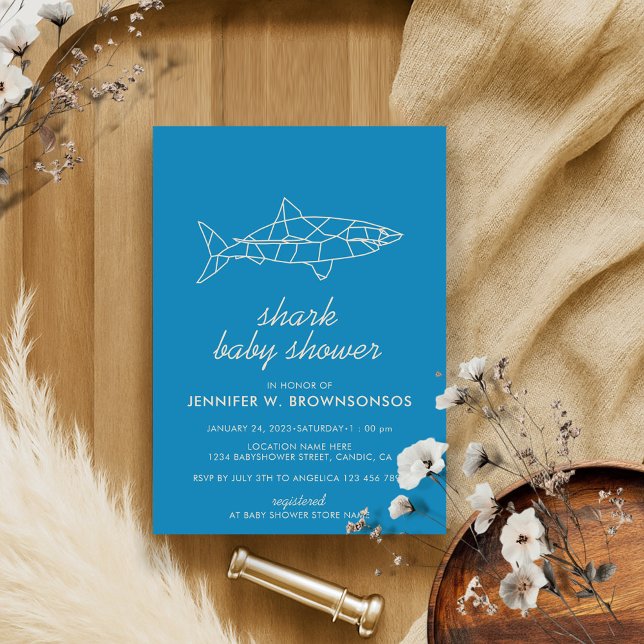 Nautical Fish Neutral Summer Fall Shark Invitation (Creator Uploaded)