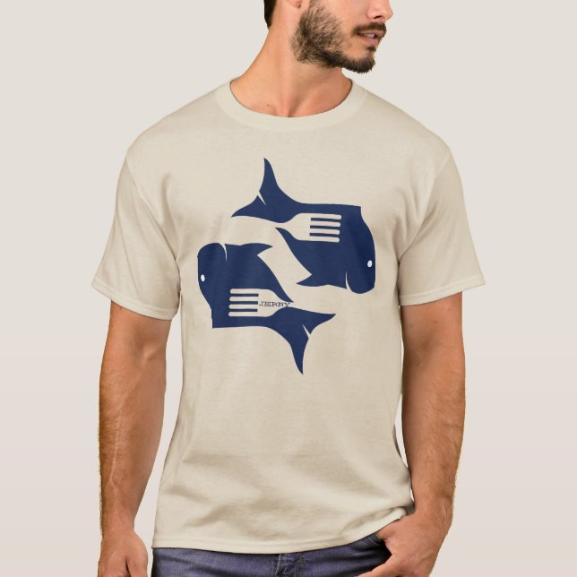 Nautical Fish with Name T-Shirt (Front)