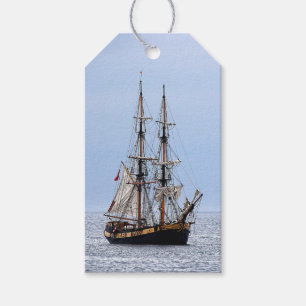Nautical Fishing Boat Blue Skies Gift Tags