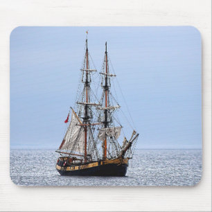 Nautical Fishing Boat Blue Skies Mouse Mat
