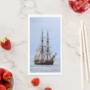 Nautical Fishing Boat Blue Skies Napkin