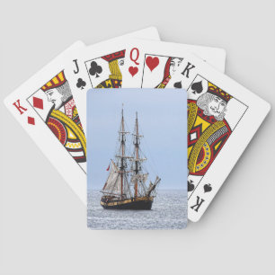 Nautical Fishing Boat Blue Skies Playing Cards