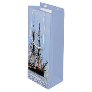 Nautical Fishing Boat Blue Skies Wine Gift Bag