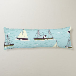 Nautical fishing pattern poster throw pillow ceram