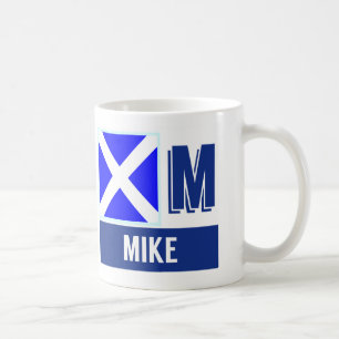 Nautical Flag Alphabet "M" Mike Coffee Mug