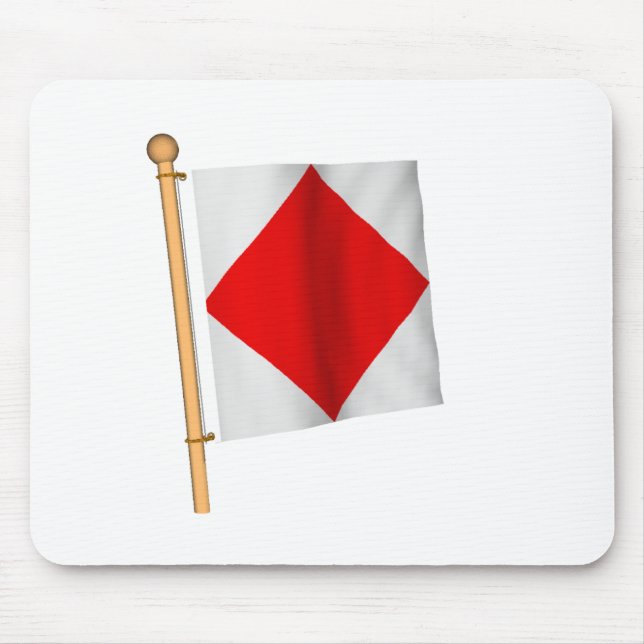 Nautical Flag 'F' Mouse Mat (Front)