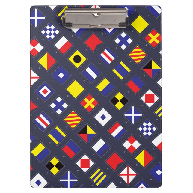 Nautical Flag Pattern Clipboard (Front)