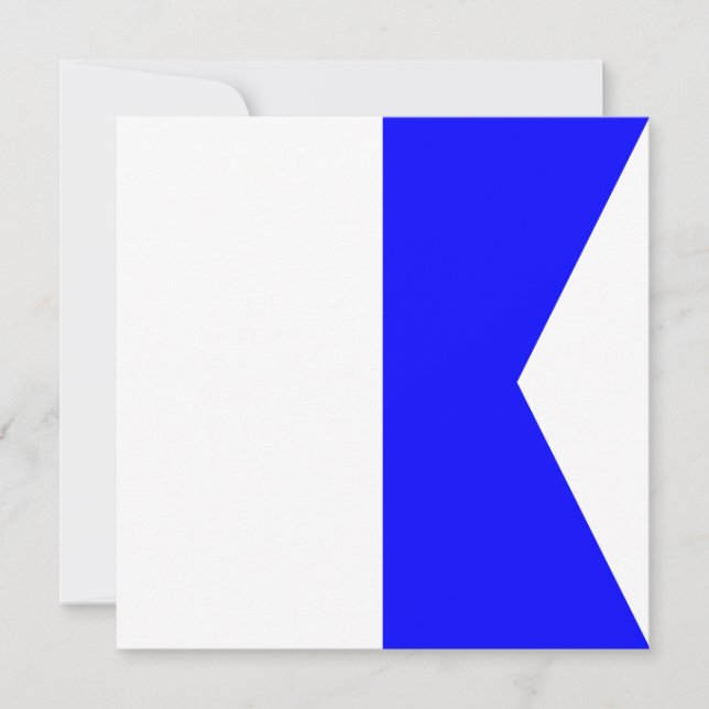 Nautical Flag Signal Alpha Letter A (Front)