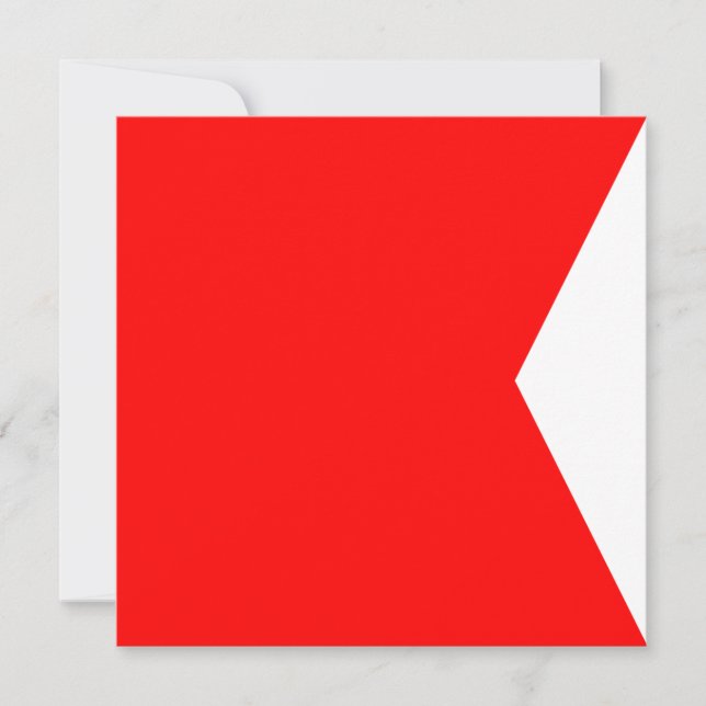 Nautical Flag Signal Bravo Letter B (Front)