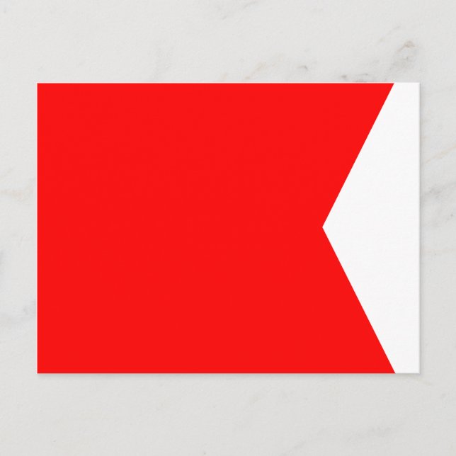Nautical Flag Signal Letter B (Bravo) Postcard (Front)