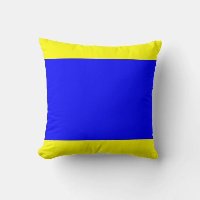 Nautical Flag Signal Letter D (Delta) Cushion (Front)