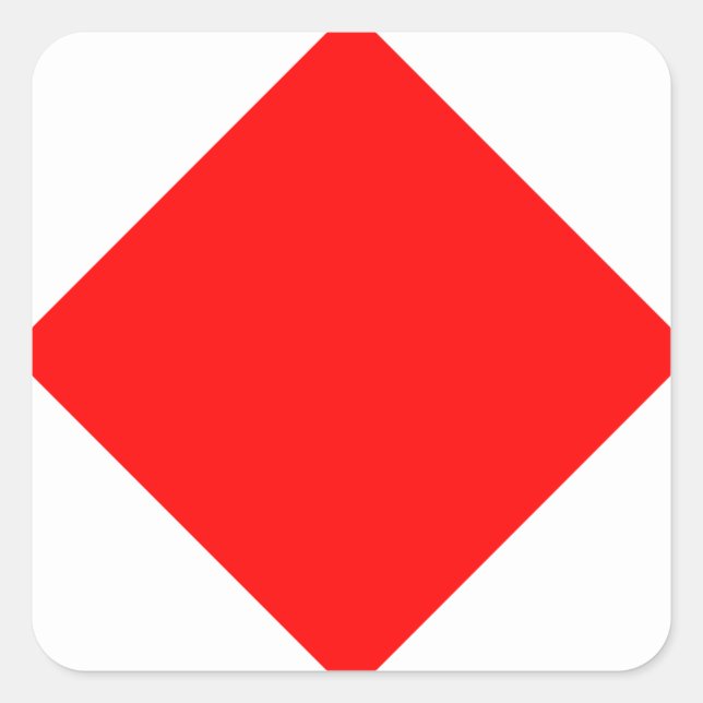 Nautical Flag Signal Letter F (Foxtrot) Square Sticker (Front)