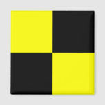 Nautical Flag Signal Letter L (Lima) Magnet<br><div class="desc">Nautical Flag Signal Letter L Square Fridge Magnet. Square marine signal nautical alphabet flag "Lima" - letter L with yellow and black colour squares/ blocks magnet.</div>