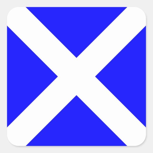 Nautical Flag Signal Letter M (Mike) Square Sticker (Front)