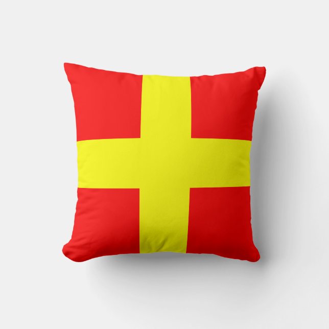 Nautical Flag Signal Letter R Romeo Cushion (Front)
