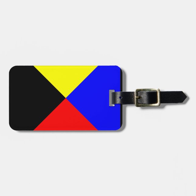 Nautical flag ZULU Luggage Tag (Front Horizontal)