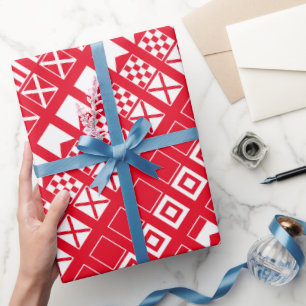 Nautical flags custom colour wrapping paper