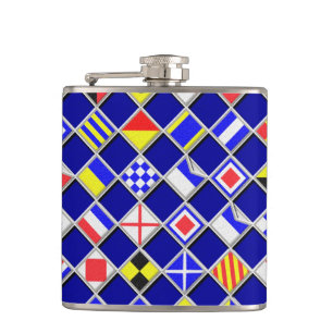 Nautical Flags Hip Flask