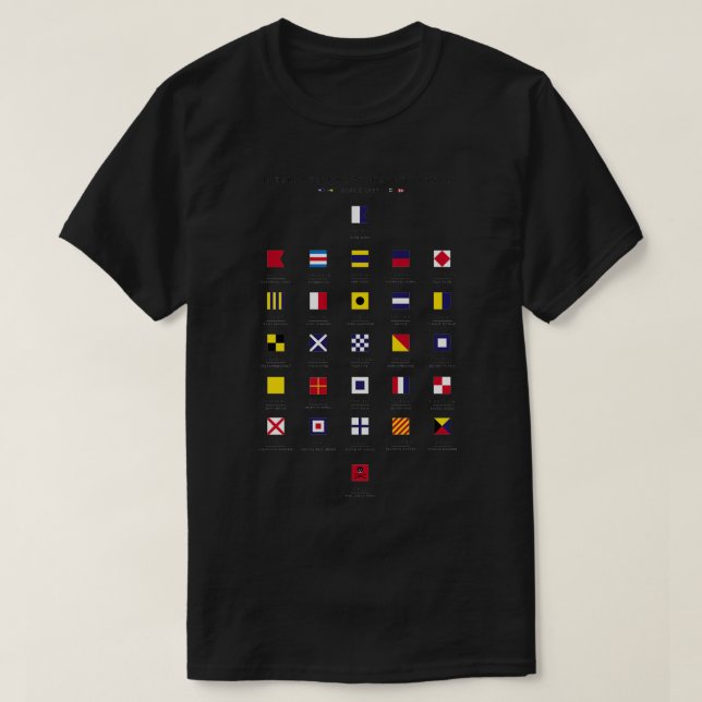Nautical Flags International Code of Signals 2 T-Shirt (Design Front)