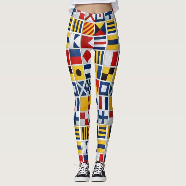 Nautical Flags Leggings (Front)