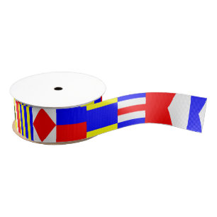 Nautical Flags Letters A (Alfa) - M (Mike) Grosgrain Ribbon