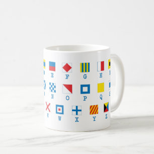 Nautical Flags Maritime Signals Alphabet Mug